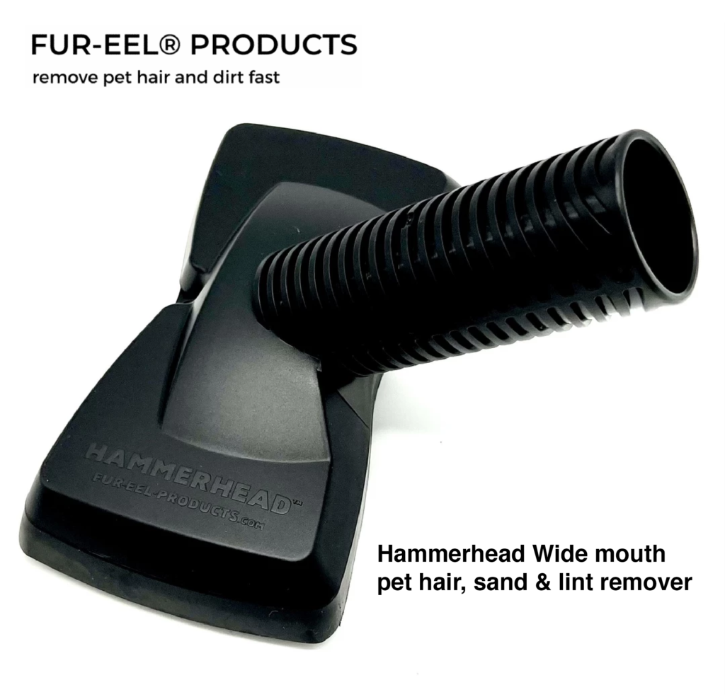 Curated visual reference: Furry Dog Vacuum Attachment Reference: Buff Brite Fur Eel Cat Dog Pet Hair Remover Vacuum